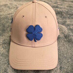 Live Lucky Gray and Black Clover Embroidery golf black clover hat